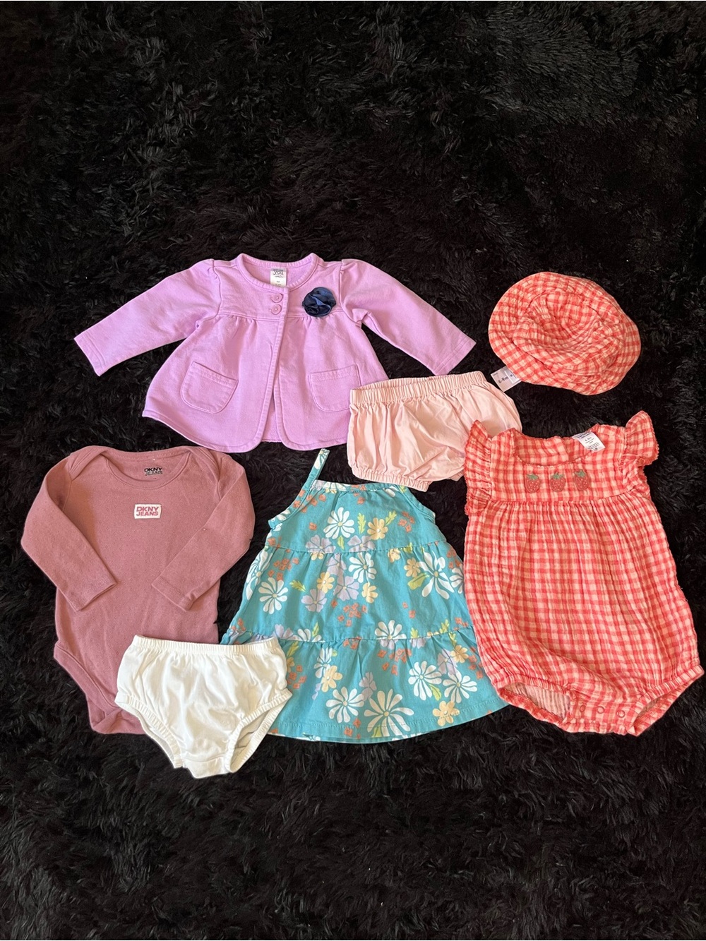 COTTON 6-9 Months Girl DKNY JEANS BODYSUIT 7 Piece Bundle